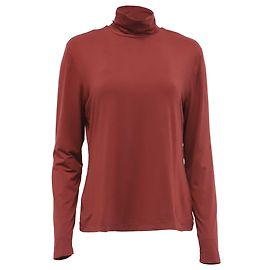 Autre Marque St. John Langarm-Top mit Stehkragen aus Nylon in Rust Orange Andere Orange