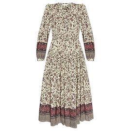 Vestido midi Mona floral de algodão Ulla Johnson Multicor