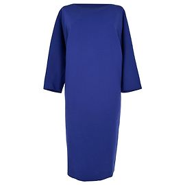 Vestido reto Max Mara em lã azul Azul