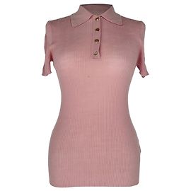 Top de punto Nanushka en lana rosa Rosa