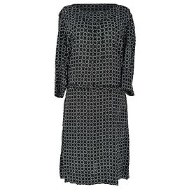 Abito midi stampato Weekend Max Mara in viscosa nera Nero