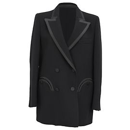 Autre Marque  Blazé Milano Double-Breasted Blazer in Black Wool Black