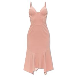 Dsquared2 Pink Spaghetti Strap Midi Dress Pink