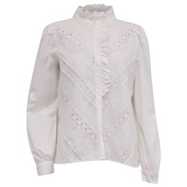 Chemise Sézane Chlo en coton blanc Blanc Écru