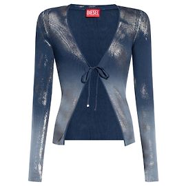 Diesel M-ISOLDE Cardigan marineblau Baumwolle Blau Marineblau