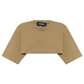 Dsquared2 Short loose-fitting t-shirt Brown Beige
