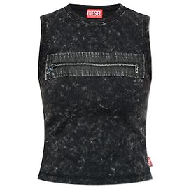 Top Diesel T-ARTED Noir en Coton Noir