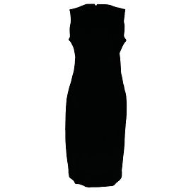 Vestido midi recto sin mangas Theory Eano en algodón negro Negro
