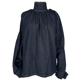 Zimmermann Illustration Denim-Bluse aus blauer Baumwolle Blau