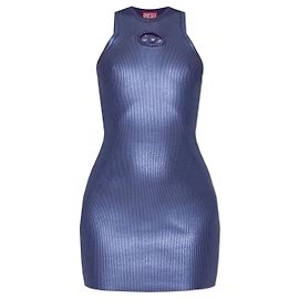 Vestido Diesel M-CADDIX-M azul canelado sem mangas Azul