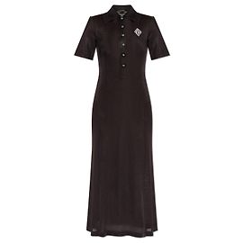 Vestido polo Lacoste marrom de viscose Marrom