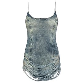 Diesel Jeanskleid DE-DRA-SHORT-FSG Blau
