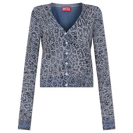 Cardigan Diesel M-ALIMA-LEO Cinza de Algodão Cinza
