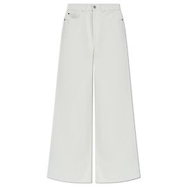 Jean Lacoste blanc bootcut taille haute Blanc