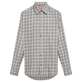 Camisa Diesel S-PIERR xadrez cinza de algodão Cinza