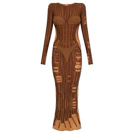 Robe Diesel M-CALIMERA en coton marron Marron