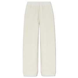 Calças Lacoste Creme de Algodão com Bolsos Branco Cru