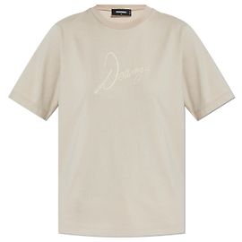 Dsquared2 T-Shirt mit Logo-Print Weiß Roh