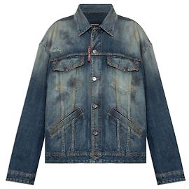 Dsquared2 Jeansjacke Blau Ombré Effekt Baumwolle Blau