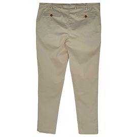 Pantaloni Chino Slim-Fit Brunello Cucinelli in cotone beige Marrone Beige