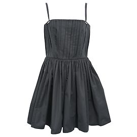 Abito corto plissettato Alexander Mcqueen in cotone nero Nero