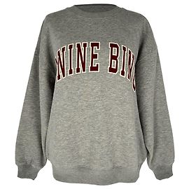 Anine Bing Spencer Sweatshirt aus grauer Baumwolle Grau