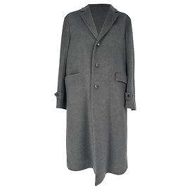 Burberry Single-Breasted Coat in Grey Cashmere Grey