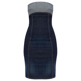 Abito midi in denim blu navy Dsquared2 Blu Blu navy