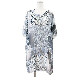 Maison Martin Margiela Top em chiffon com estampa patchwork floral MM6 Multicor