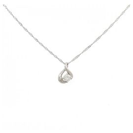 Autre Marque Colar de platina e diamantes Prata
