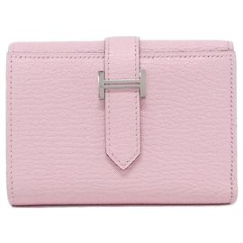 Hermès Hermes Béarn Combinaison Chèvre Wallet Pink
