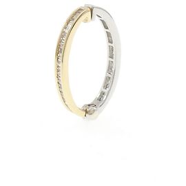 Autre Marque Au750 Platinum Diamond Earring Golden