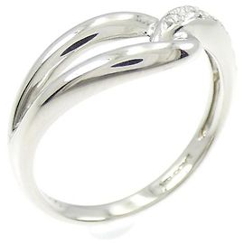 Autre Marque Vendome Platinum Diamond Pinky Ring Silber