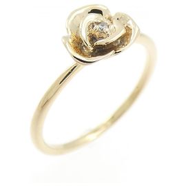 Autre Marque ete Rose K10 Yellow Gold Diamond Ring Golden