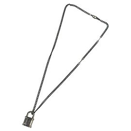 Collier Louis Vuitton LV Lock Argenté