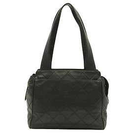 Chanel Matelassé Coco Mark Tote Bag Black