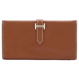 Hermès Carteira Longa Bi-fold HERMES Bearn Classic Marrom