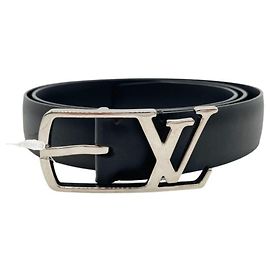 Cinturón de cuero negro para hombre Louis Vuitton Negro