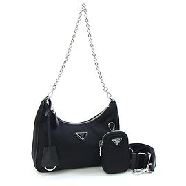 Prada Shoulder Bag Re-Edition 2005 Black