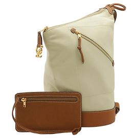 Bolsa de Ombro Loewe Anton Marrom Bege