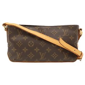 Sac à épaule Louis Vuitton Monogram Trotteur Pochette Marron