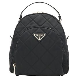 Mini mochila acolchoada Prada Preto