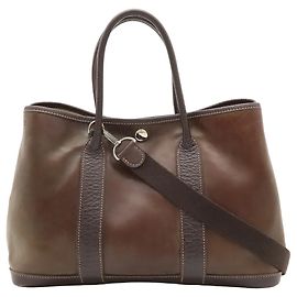 Hermès Hermes Garden TPM Tote Bag Black Khaki Dark brown