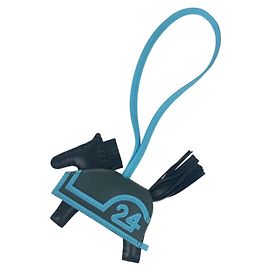Hermès Hermes Porte-clé Rodeo 24 PM Noir Bleu clair