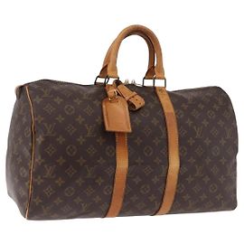 Louis Vuitton Keepall Monogram Canvas 45 Castaño
