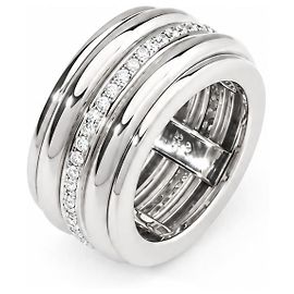 Autre Marque Memoire Diamantring 585 Weißgold Größe 55 Silber Weiß