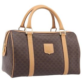 Céline Celine Handbag Canvas Brown