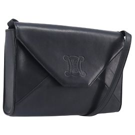 Céline CELINE Bolsa de Ombro em Couro Preta Auth 208500A - Jerrillo Outro