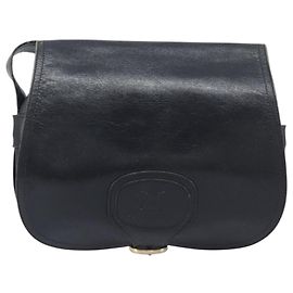 Céline CELINE Shoulder Bag Leather Black Gold Auth 209863 - Jerrillo Altro