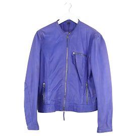 Autre Marque Blouson Boss en cuir bleu Bleu